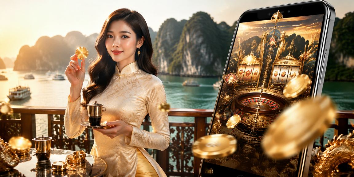 Người dùng trải nghiệm casino trên điện thoại tại vịnh Hạ Long – giao dịch di động 1380