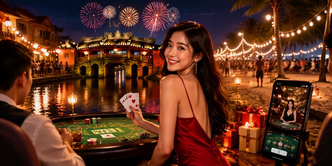 Baccarat tại hội chợ đêm Hội An – không khí casino trực tuyến sôi động